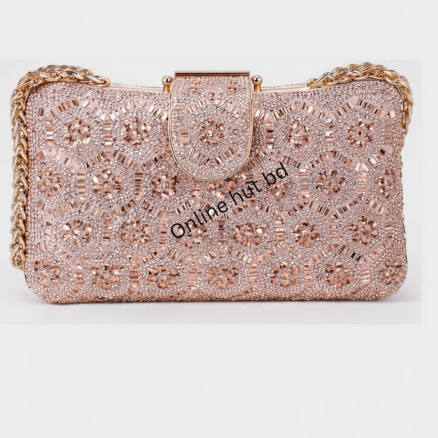 (Ladies Stone Work Party Clutch Bag