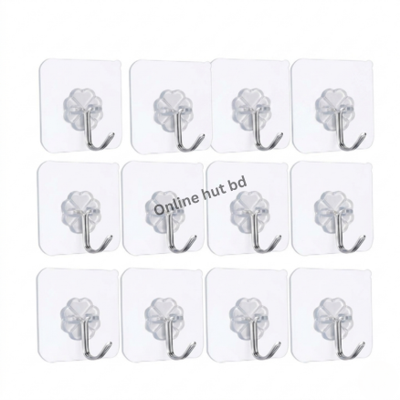 6 In 1 Self Adhesive Wall Hooks