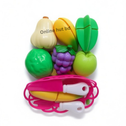 Fruit Cutter Toys for Kids, Fruit & Vegetable Cutting Game Kitchen Toy