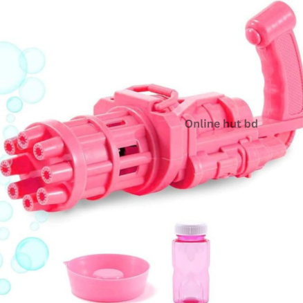 Kids Automatic Bubble Gun Toy Set with 380ml Refillable Bubble Liquid – Indoor & Outdoor Summer Fun