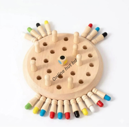 Kids Game Wooden Memory Match Stick Chess Game Educational Color Cognitive Ability Fun Block Board Toys For