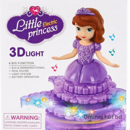 Little Princess Electronic Lighting Doll – Battery Operated Musical Toy for Kids