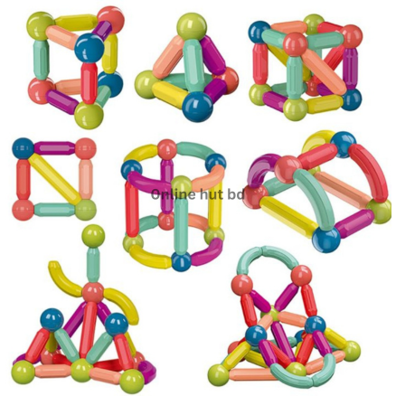 Magnet Bar Blocks 36-Piece Magnetic Building Set – Creative STEM Construction Toy for Kids