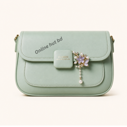 Premium Floral Buckle Crossbody Bag