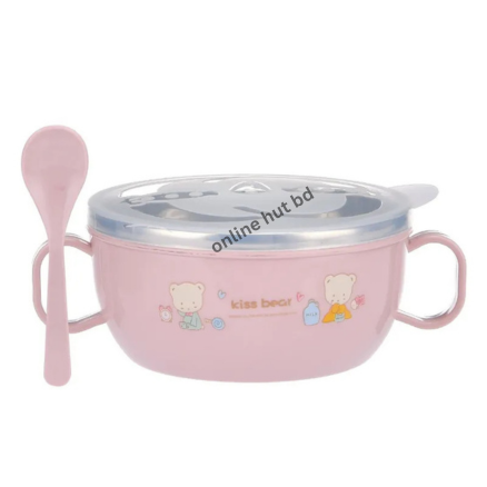 Silicone bowl with spoon baby food bowl
